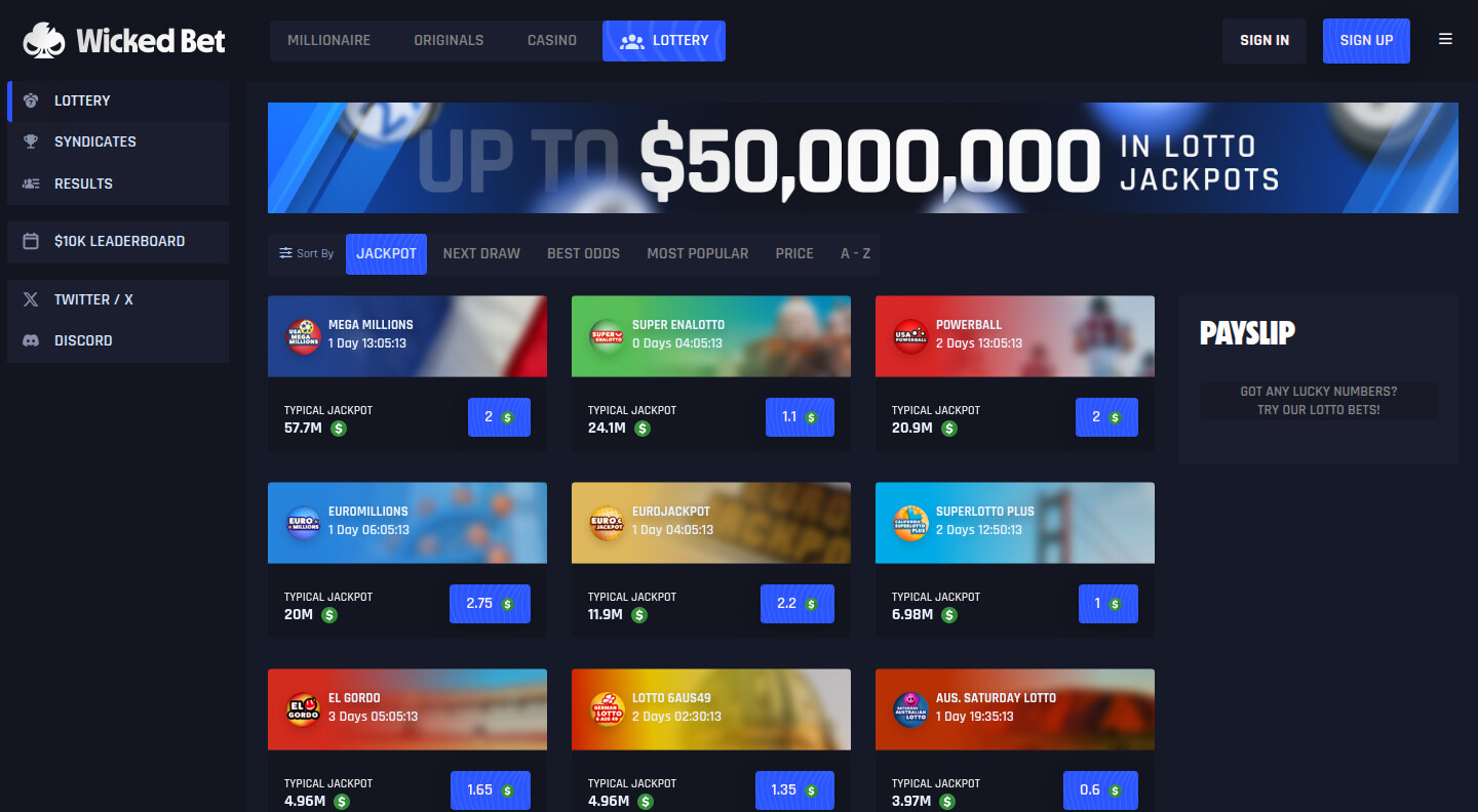 Betting on international lottery draws